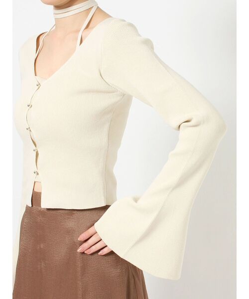 dazzlin（ダズリン）の「カーデタイトトップス（ニット/セーター・レディース・ブラック/アイボリー/グレー/ピンク・FREE）」の9枚目の写真