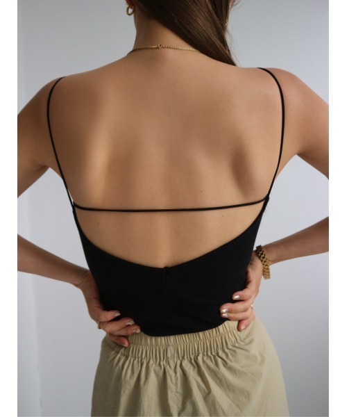 TRUNC（トランクエイティーエイト）の「Rib Line Cross Camisole（キャミソール・レディース・ベージュ・FREE）」の11枚目の写真