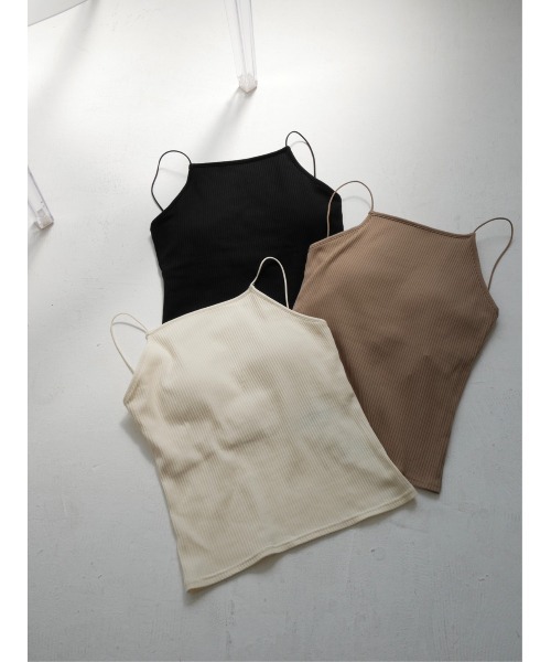TRUNC（トランクエイティーエイト）の「Rib Line Cross Camisole（キャミソール・レディース・ベージュ・FREE）」の16枚目の写真