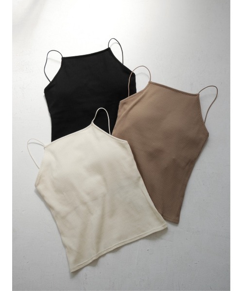 TRUNC（トランクエイティーエイト）の「Rib Line Cross Camisole（キャミソール・レディース・ベージュ・FREE）」の17枚目の写真