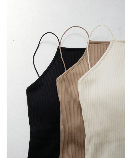 TRUNC（トランクエイティーエイト）の「Rib Line Cross Camisole（キャミソール・レディース・ベージュ・FREE）」の18枚目の写真