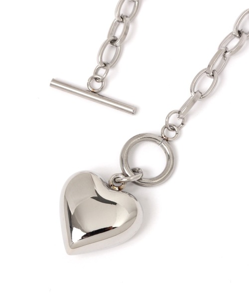 LOWRYS FARM(ローリーズファーム)の「ステンレスハートトップネックレス 967887(ネックレス・レディース・ブラウン/グレー/シルバー・FREE)」の7枚目の写真