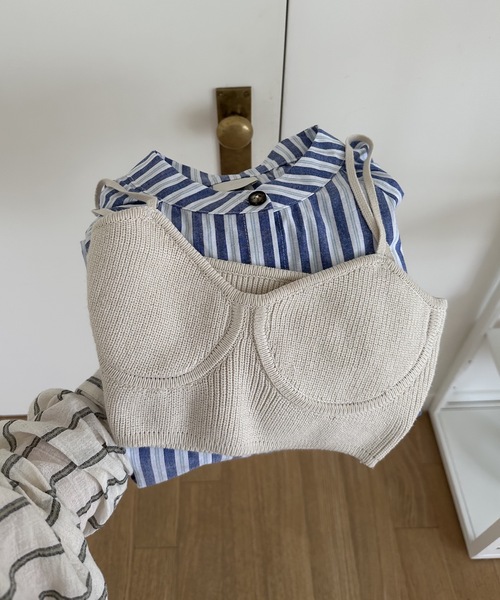 Amiur（エミレ）の「slim strap lingerie knit bustier（その他
