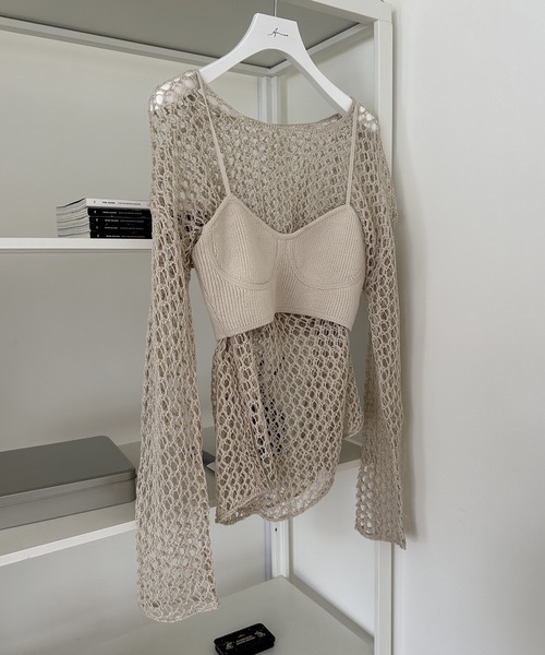 Amiur（エミレ）の「slim strap lingerie knit bustier（その他