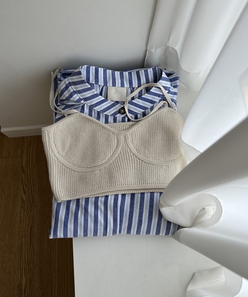 Amiur（エミレ）の「slim strap lingerie knit bustier（その他