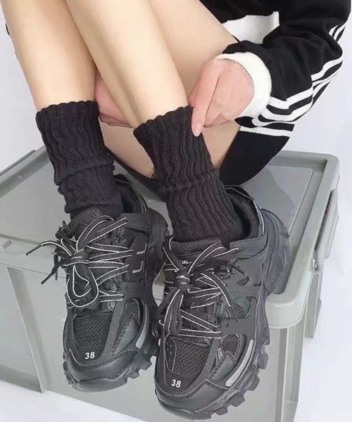 Futier land（フューティアランド）の「厚手リブソックス（ソックス/靴下・レディース・グレー/ホワイト/ブラック・FREE）」の3枚目の写真