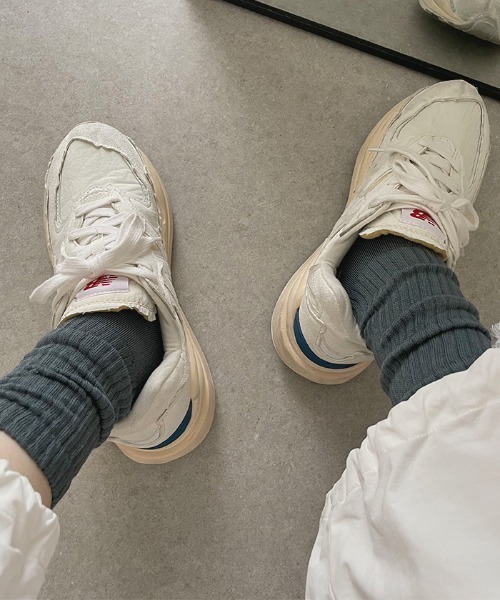 Futier land（フューティアランド）の「厚手リブソックス（ソックス/靴下・レディース・グレー/ホワイト/ブラック・FREE）」の4枚目の写真