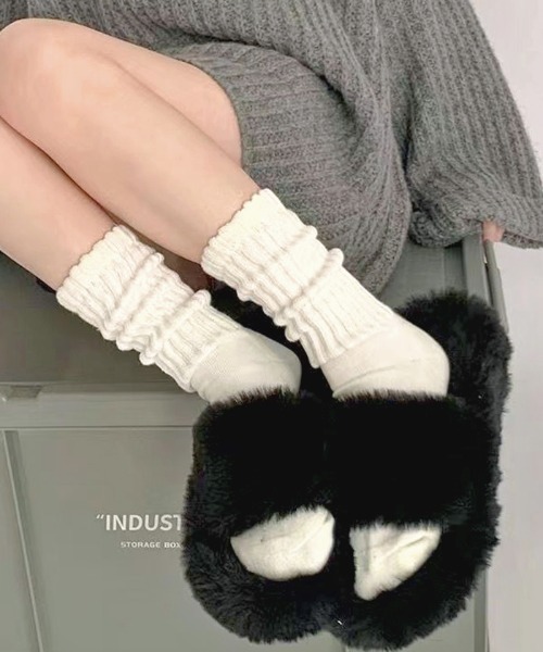 Futier land（フューティアランド）の「厚手リブソックス（ソックス/靴下・レディース・グレー/ホワイト/ブラック・FREE）」の15枚目の写真