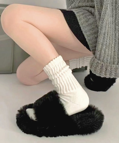 Futier land（フューティアランド）の「厚手リブソックス（ソックス/靴下・レディース・グレー/ホワイト/ブラック・FREE）」の16枚目の写真