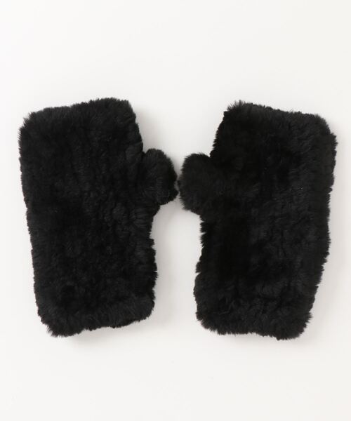 Chapeau d' O（シャポードオー）の「【STORY12月号掲載】Chapeau d' O  Cut Fur Glove / シャポードオー（手袋・レディース・ブラック/ライトパープル/ライトベージュ・FREE）」の4枚目の写真