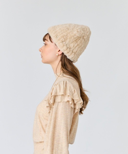 Chapeau d' O（シャポードオー）の「【STORY12月号掲載】Chapeau d' O  Cut Fur Glove / シャポードオー（手袋・レディース・ブラック/ライトパープル/ライトベージュ・FREE）」の15枚目の写真
