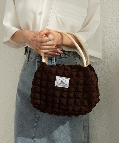 LA VORAGINE（ラ ヴォラジネ）の「【保温･保冷】ポップコーン ランチバッグ/お弁当袋（お弁当箱・レディース・ホワイト/ブラウン/イエロー・FREE）」の4枚目の写真