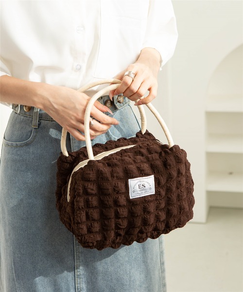 LA VORAGINE（ラ ヴォラジネ）の「【保温･保冷】ポップコーン ランチバッグ/お弁当袋（お弁当箱・レディース・ホワイト/ブラウン/イエロー・FREE）」の5枚目の写真