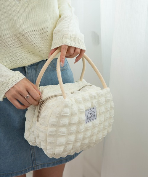 LA VORAGINE（ラ ヴォラジネ）の「【保温･保冷】ポップコーン ランチバッグ/お弁当袋（お弁当箱・レディース・ホワイト/ブラウン/イエロー・FREE）」の6枚目の写真