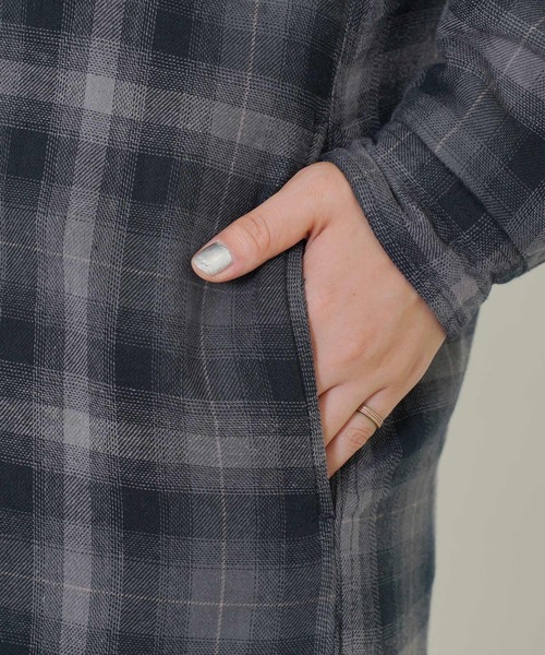 Dickies(ディッキーズ)の「Dickies / ディッキーズ HOODED FLANNEL SHIRT JACK W/ HYDROSHIELD DWR RELAXED フランネル シャツ ジャケット(シャツ/ブラウス・メンズ・ネイビー/ブラック/ブラック系その他/カーキ・MEDIUM/LARGE/X-LARGE)」の13枚目の写真