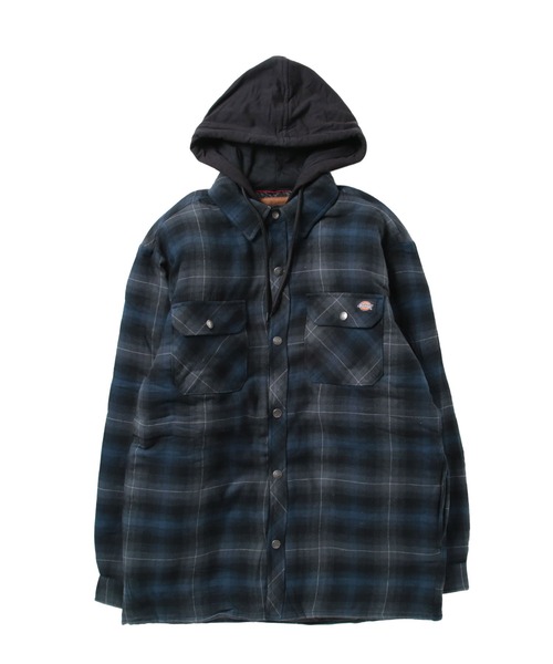 Dickies(ディッキーズ)の「Dickies / ディッキーズ HOODED FLANNEL SHIRT JACK W/ HYDROSHIELD DWR RELAXED フランネル シャツ ジャケット(シャツ/ブラウス・メンズ・ネイビー/ブラック/ブラック系その他/カーキ・MEDIUM/LARGE/X-LARGE)」の19枚目の写真