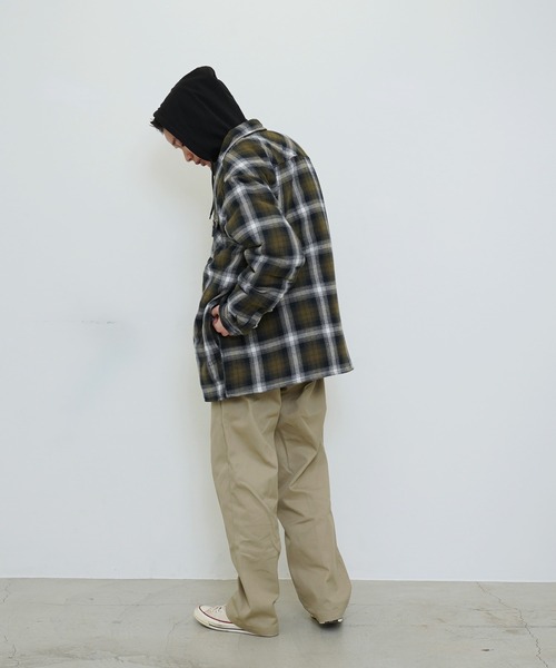 Dickies(ディッキーズ)の「Dickies / ディッキーズ HOODED FLANNEL SHIRT JACK W/ HYDROSHIELD DWR RELAXED フランネル シャツ ジャケット(シャツ/ブラウス・メンズ・ネイビー/ブラック/ブラック系その他/カーキ・MEDIUM/LARGE/X-LARGE)」の22枚目の写真
