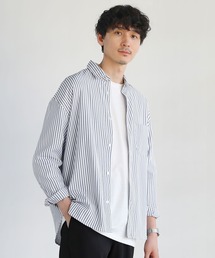 セミルーズリラクシングブロード長袖シャツ