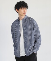 セミルーズリラクシングブロード長袖シャツ