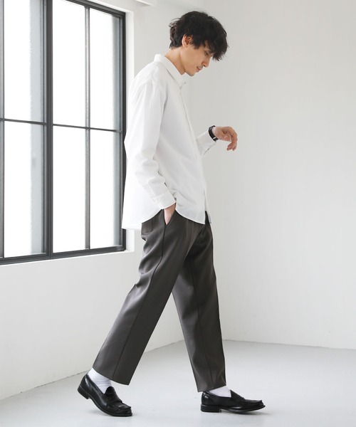 LIL VENDARS(リルヴェンダース)の「セミルーズリラクシングブロード長袖シャツ(シャツ/ブラウス・メンズ・ホワイト/ネイビー系/サックスブルー/チャコール/ホワイト系/ベージュ・XL/M/L)」の11枚目の写真