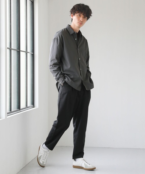 LIL VENDARS(リルヴェンダース)の「セミルーズリラクシングブロード長袖シャツ(シャツ/ブラウス・メンズ・ホワイト/ネイビー系/サックスブルー/チャコール/ホワイト系/ベージュ・XL/M/L)」の20枚目の写真