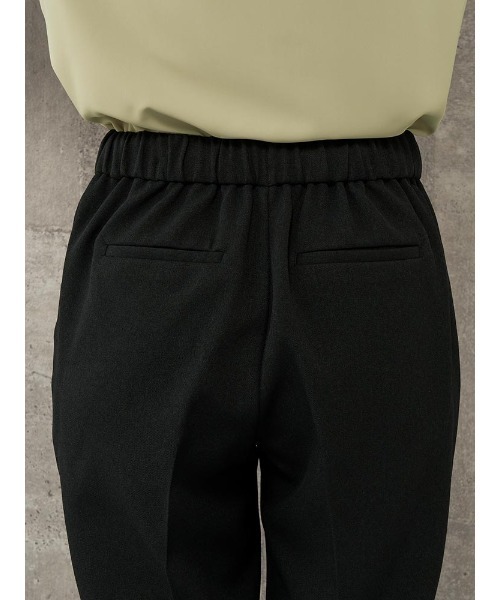 Perfect Suit FActory（パーフェクトスーツファクトリー）の「【お仕事OK】美単テーパードパンツ　ウーリッシュ　ブラック/ライトグレー/チャコールグレー/グリーン（スラックス・レディース・チャコールグレー/ライトグレー/ブラック/グリーン・M/S/L/SS）」の6枚目の写真