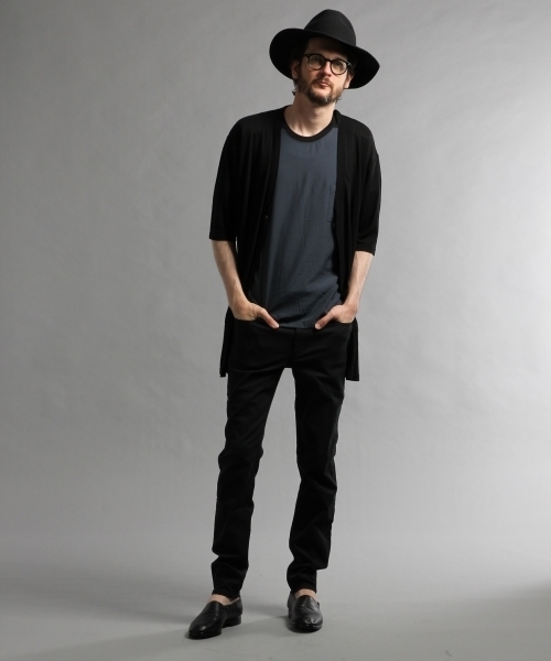 HARE（ハレ）の「ロングカットカーディガン5分袖(HARE)（カーディガン/ボレロ・メンズ・ブラック/カーキ/グレー・MEDIUM/SMALL）」の6枚目の写真