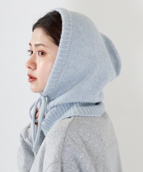 FUNALIVE（ファンアライブ）の「PAGE ONE バラクラバフーディ（ネックウォーマー/スヌード・レディース・ブラック/アイボリー/レッド/ブルー/グレー・FREE）」の2枚目の写真