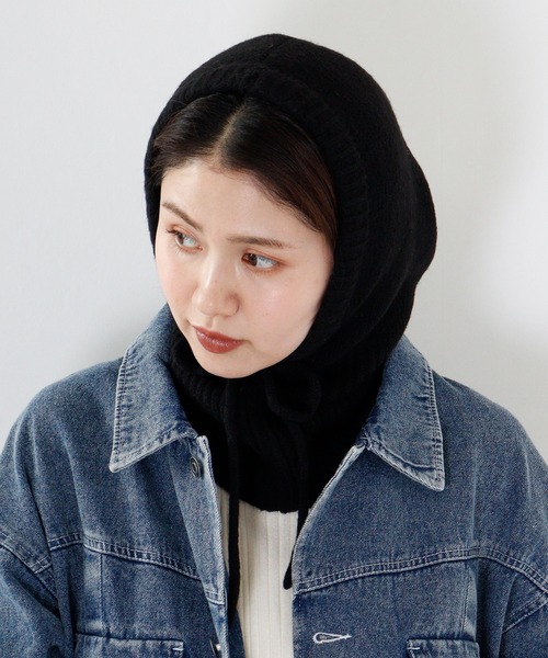 FUNALIVE（ファンアライブ）の「PAGE ONE バラクラバフーディ（ネックウォーマー/スヌード・レディース・ブラック/アイボリー/レッド/ブルー/グレー・FREE）」の19枚目の写真