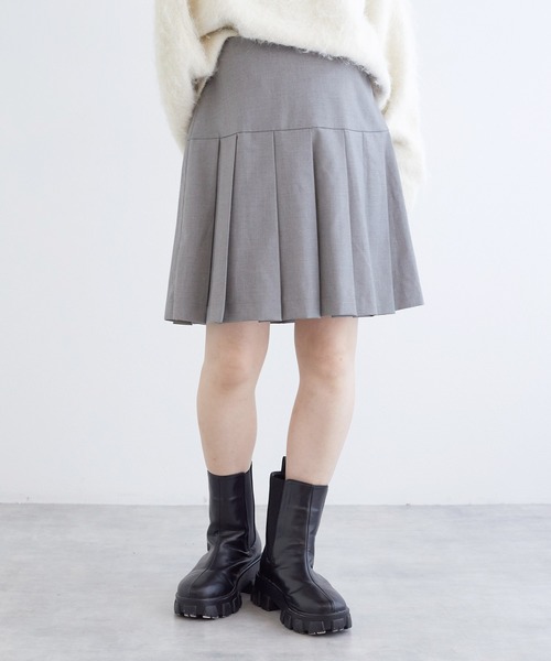 w closet（ダブルクローゼット）の「プリーツミニスカート（スカート・レディース・ベージュ系その他/ベージュ/グレー/ブラウン/ダークグレー・FREE）」の11枚目の写真