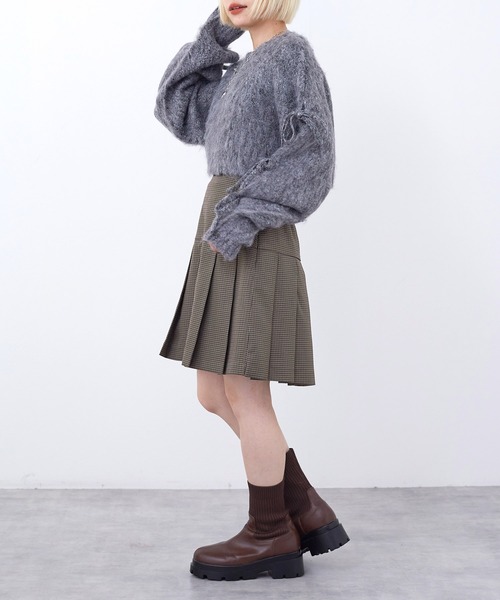 w closet（ダブルクローゼット）の「プリーツミニスカート（スカート・レディース・ベージュ系その他/ベージュ/グレー/ブラウン/ダークグレー・FREE）」の18枚目の写真