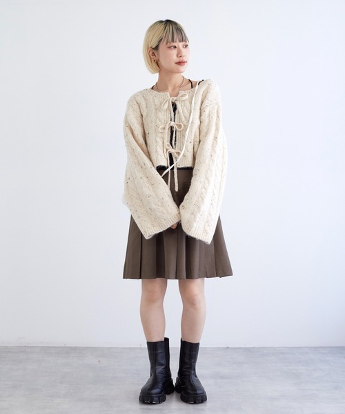 w closet（ダブルクローゼット）の「プリーツミニスカート（スカート・レディース・ベージュ系その他/ベージュ/グレー/ブラウン/ダークグレー・FREE）」の20枚目の写真