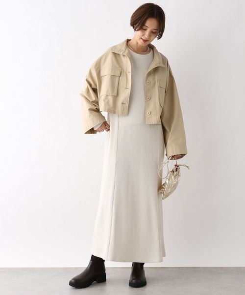 LEPSIM（レプシィム）の「ショートミリタリージャケット　961525（ミリタリージャケット・レディース・ベージュ/カーキ/チャコールグレー・FREE）」の10枚目の写真