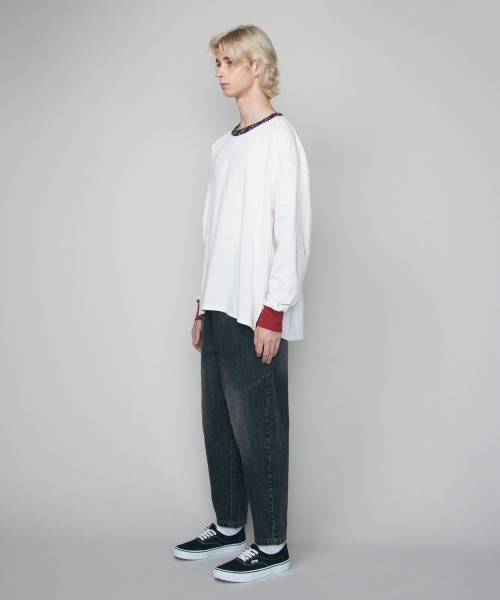 rehacer(レアセル)の「rehacer : Botanical Joint L/S CS / ボタニカル ジョイントロングスリーブカットソー(Tシャツ/カットソー・メンズ・ブラック/ホワイト・SMALL/MEDIUM/LARGE/X-LARGE)」の11枚目の写真