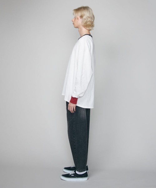 rehacer(レアセル)の「rehacer : Botanical Joint L/S CS / ボタニカル ジョイントロングスリーブカットソー(Tシャツ/カットソー・メンズ・ブラック/ホワイト・SMALL/MEDIUM/LARGE/X-LARGE)」の3枚目の写真