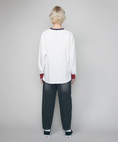 rehacer(レアセル)の「rehacer : Botanical Joint L/S CS / ボタニカル ジョイントロングスリーブカットソー(Tシャツ/カットソー・メンズ・ブラック/ホワイト・SMALL/MEDIUM/LARGE/X-LARGE)」の14枚目の写真