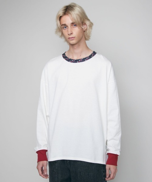 rehacer(レアセル)の「rehacer : Botanical Joint L/S CS / ボタニカル ジョイントロングスリーブカットソー(Tシャツ/カットソー・メンズ・ブラック/ホワイト・SMALL/MEDIUM/LARGE/X-LARGE)」の6枚目の写真