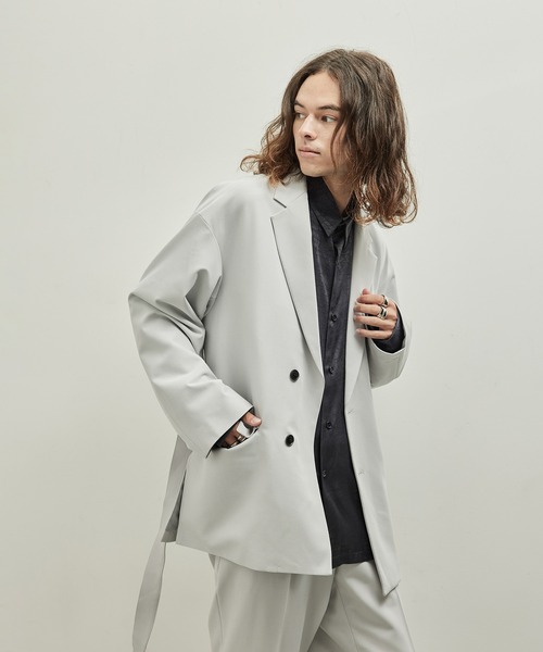 JUNRED(ジュンレッド)の「ウールブレンドジャケット(テーラードジャケット・メンズ・ブルー系その他4/ブラック/オフホワイト・L/M/S)」の8枚目の写真