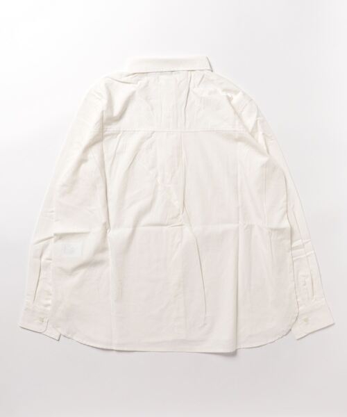 BACK NUMBER（バックナンバー）の「【BACK NUMBER】（Cafe Shirt）ブロードレギュラー長袖シャツ（シャツ/ブラウス・レディース・ホワイト/ホワイト×ネイビー/ホワイト×ブルー・M/L）」の4枚目の写真
