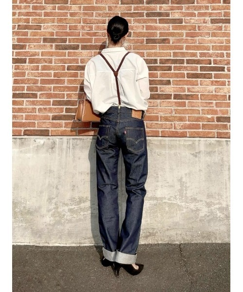 BACK NUMBER（バックナンバー）の「【BACK NUMBER】（Cafe Shirt）ブロードレギュラー長袖シャツ（シャツ/ブラウス・レディース・ホワイト/ホワイト×ネイビー/ホワイト×ブルー・M/L）」の17枚目の写真