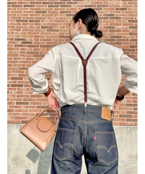 BACK NUMBER（バックナンバー）の「【BACK NUMBER】（Cafe Shirt）ブロードレギュラー長袖シャツ（シャツ/ブラウス・レディース・ホワイト/ホワイト×ネイビー/ホワイト×ブルー・M/L）」の19枚目の写真