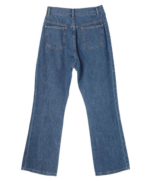 Green Parks(グリーンパークス)の「・Double Flags チョウチョ刺繍フレアデニム(デニムパンツ・レディース・ライトインディゴブルー・S/M/L)」の13枚目の写真