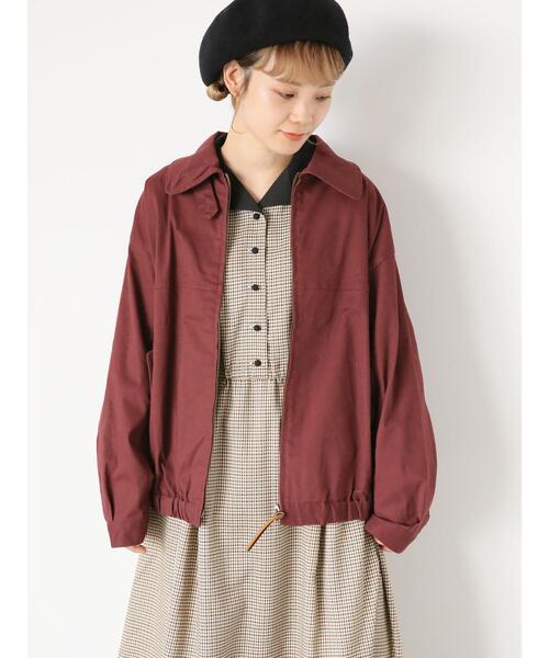 ehka sopo（エヘカソポ）の「ジップアップブルゾン（ブルゾン・レディース・ネイビー/ボルドー/ベージュ・F）」の9枚目の写真