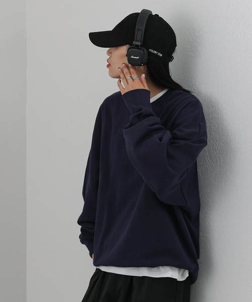 COLONY 2139(コロニートゥーワンスリーナイン)の「裏毛スウェットプルオーバー(スウェット・メンズ・ネイビー/グレー/ブラウン/オフホワイト・SMALL/LARGE/MEDIUM)」の16枚目の写真