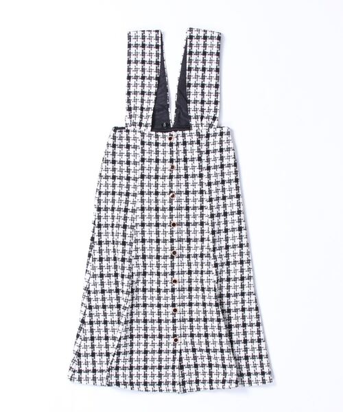 PIN(ピン)の「TWEEDマーメイドジャンスカ(ジャンパースカート・レディース・ブラック・S/M/L)」の11枚目の写真