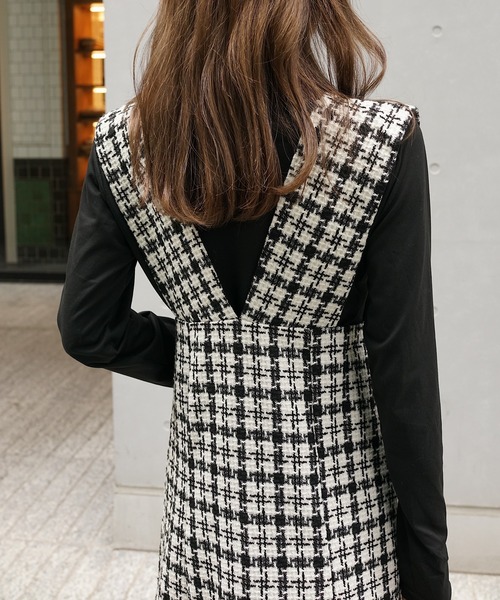PIN(ピン)の「TWEEDマーメイドジャンスカ(ジャンパースカート・レディース・ブラック・S/M/L)」の17枚目の写真