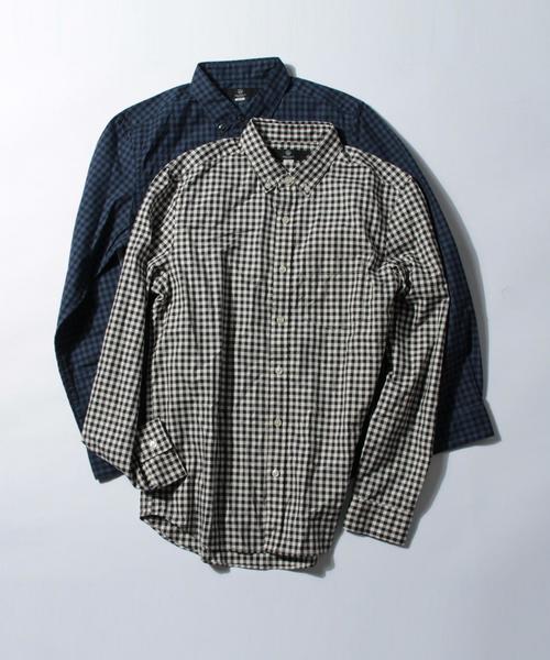 BEAUTY&YOUTH UNITED ARROWS（ビューティーアンドユースユナイテッドアローズ）の「【WEB限定】by ∴ オックスフォード ギンガムチェックシャツ◆（シャツ/ブラウス・メンズ・オフホワイト/ネイビー/レッド・LARGE/SMALL/MEDIUM）」の4枚目の写真