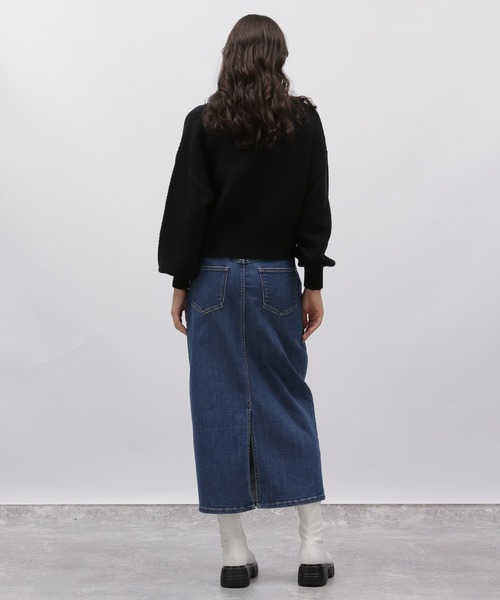 LAKOLE(ラコレ)の「ジガラ編みニットプルオーバー / 977357(ニット/セーター・レディース・ナチュラル/ブルー/ブラック・MEDIUM/SMALL)」の6枚目の写真