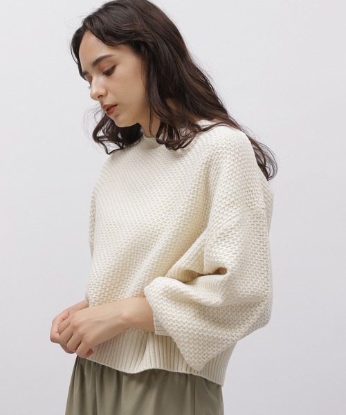 LAKOLE(ラコレ)の「ジガラ編みニットプルオーバー / 977357(ニット/セーター・レディース・ナチュラル/ブルー/ブラック・MEDIUM/SMALL)」の13枚目の写真