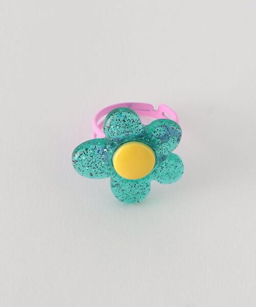 green label relaxing(グリーンレーベルリラクシング)の「<Milk&Soda> JUNI DAISY リング / 指輪(リング・キッズ・ホワイト/ケリー/ピンク・FREE)」の2枚目の写真